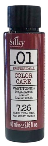 SILKY .01 FAST TONER 7.26 CZERWONO FIOLETOWY BLOND 60ML