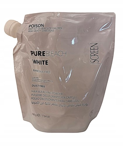 SCREEN PUREBLEACH WHITE BEZPYŁOWY ROZJAŚNIACZ BEZ AMONIAKU 500G