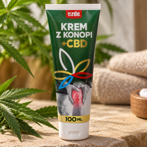 Virde krem konopny CBD 10% 100 ml – krem z kannabidiolem do masażu i pielęgnacji skóry w okolicach mięśni. Przeznaczony do codziennej pielęgnacji i masażu, pomaga zadbać o komfort skóry. Dostępny w sklepie internetowym ART FRYZ.