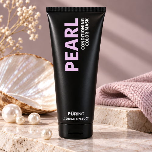 Puring Pearl 200 ml – perłowa maska koloryzująco-odżywcza do włosów, która pomaga odświeżyć kolor, podkreślić perłowe refleksy i nadać pasmom blask. Łączy pielęgnację z odświeżeniem odcienia. Dostępna w sklepie ART FRYZ.