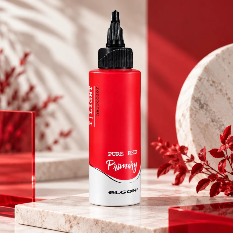 Elgon I-Light Pure Red 100 ml – profesjonalny toner do włosów w intensywnym czerwonym odcieniu. Podkreśla czerwone i rude refleksy oraz pomaga odświeżyć kolor. Idealny do uzyskania wyrazistego efektu koloryzacji. Dostępny w ART FRYZ.